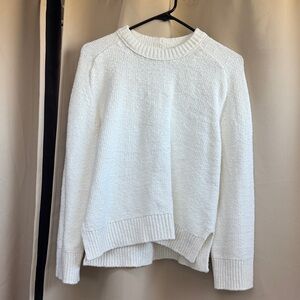 Abercrombie & Fitch Cream Crew Knit Sweater Women Size Small / Medium Cotton